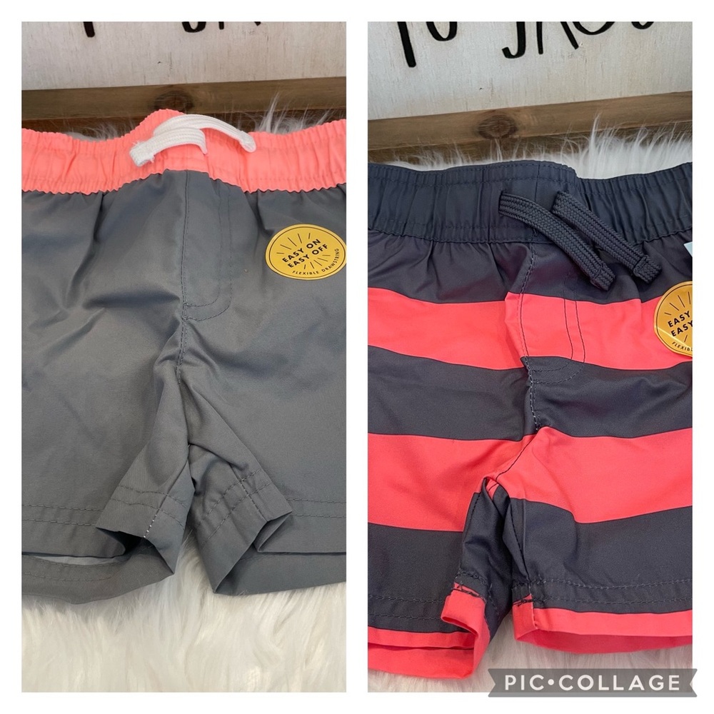 Cat & Jack Baby Boy Swim Trunks Board Shorts Size 12 Months